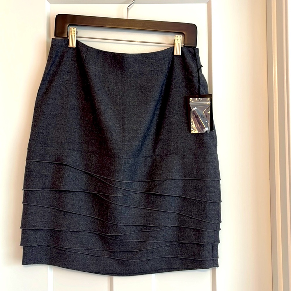 Carlisle Gray Wool Pencil Skirt Size 8